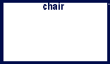 the word chair is placed at the very top of the box