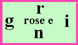 the word ring appears in a circular shape around rose e