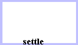the word settle written at the bottom of the block