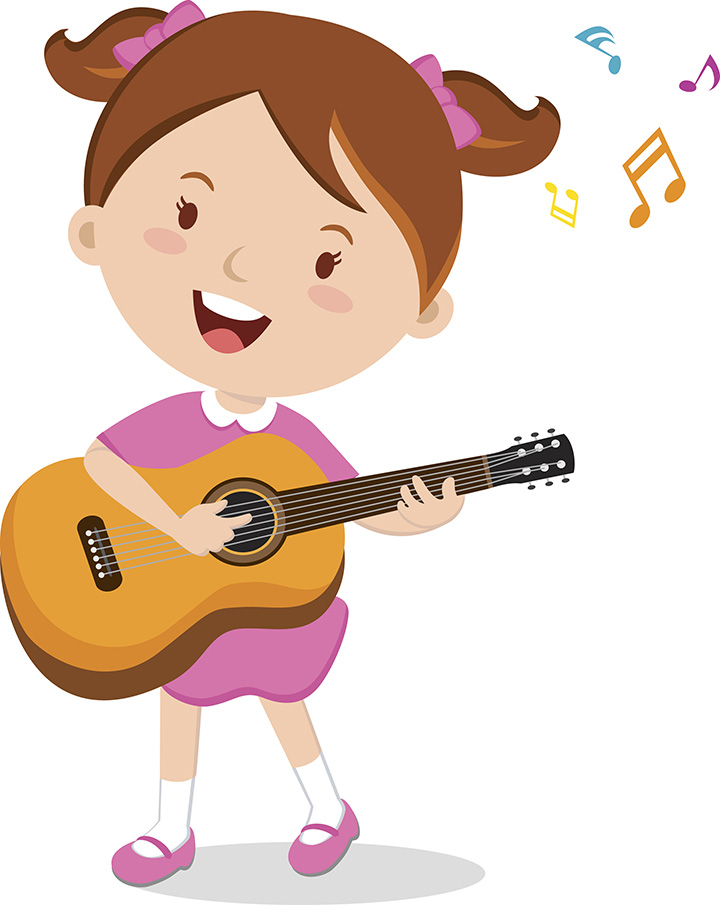 girl playing guitar