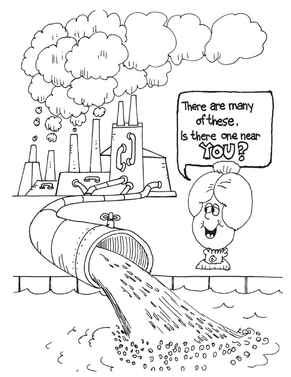 land pollution drawing for kids