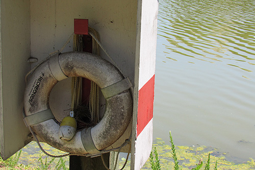 Building a nest on a lifesaver