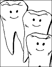 teeth with smiling faces