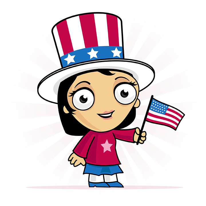 patriotic girl