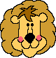 friendly cartoon lion face