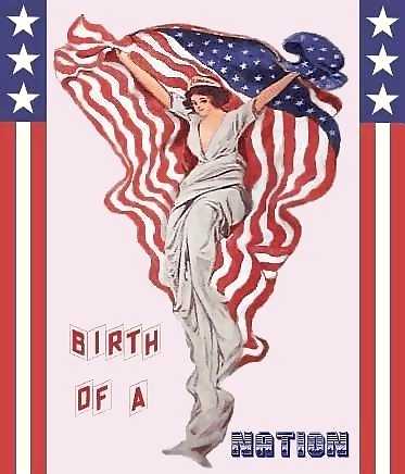 Birth of a Nation poster, with Lady Liberty