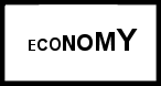 the word economy written with larger letters toward one end