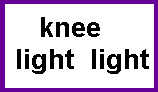 the word knee written over light and light