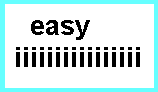 easy written over a series of letter i's