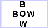 b o w written down, with b o w written through the middle, like in a crossword