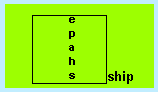 e p a h s written in a column down on the inside of a box, and s h i p written next to the box