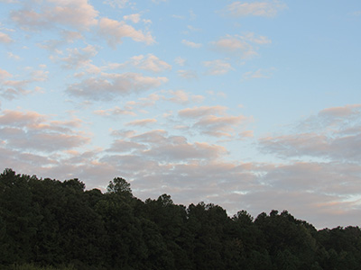 Light filters through the clouds